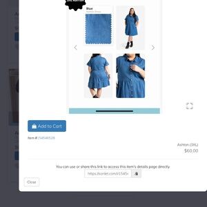 Ashton denim dress 3XL